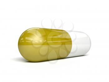 Medical pill. Concept 3D illustration.