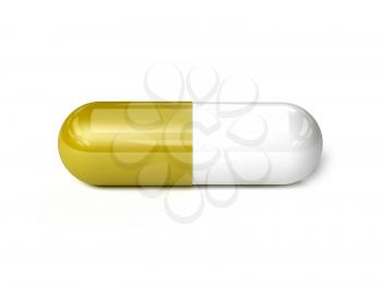 Medical pill. Concept 3D illustration.