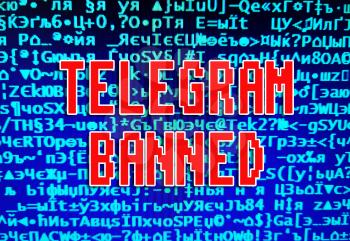 Telegram chat messenger banned in Russia illustration background hd