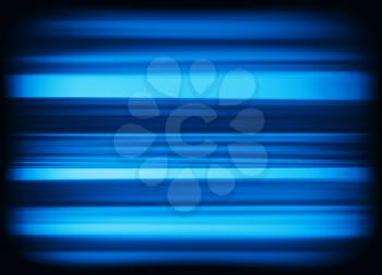 Horizontal vivid blue interlaced tv static noise lines abstraction background backdrop