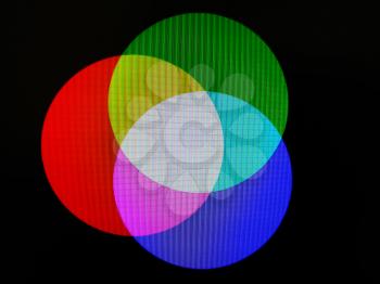 RGB three colored circles illustration background