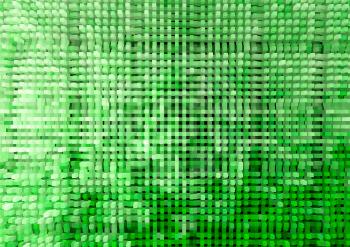 Horizontal green extruded cubes illustration background hd