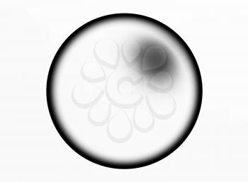Horizontal black and white sphere ball illustration hd