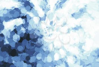 Horizontal pale cyan blue blots on canvas illustration background