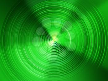 Radial green teleportation with light rays illustration hd