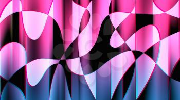 Abstract pink and blue curved shapes illustration background