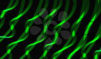 Diagonal curved green lines illustration background
