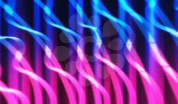 Diagonal pink and blue sine lines abstract background