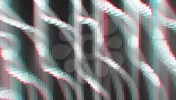 Abstract 3d cubes with chromatic aberration illustration background