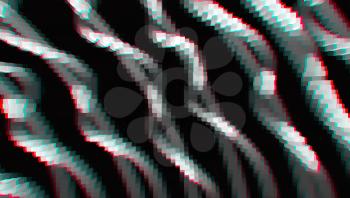 Abstract 3d blocks with chromatic aberration illustration background