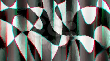 Abstract curved shapes chromatic aberration painting background