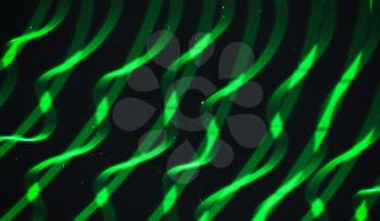 Diagonal curved green lines film scan background