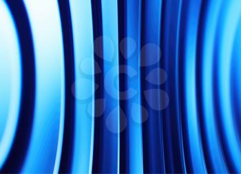 Vertical motion blur curved blue lines illustration background
