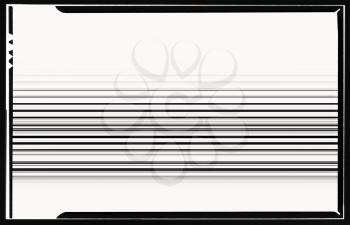 Horizontal black and white film scan lines illustration background