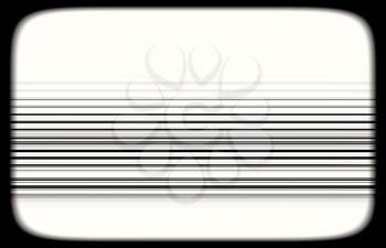 Horizontal black and white tvset static lines illustration background