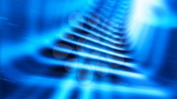 Diagonal blue teleport tunnel motion blur abstraction backddrop
