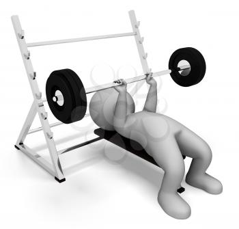 Weight Lifting Meaning Workout Equipment And Macho 3d Rendering