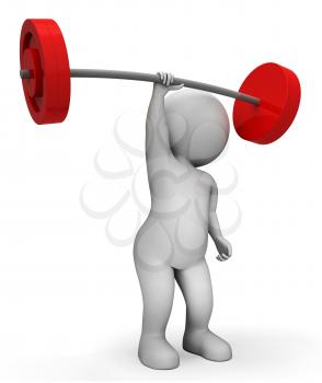 Weight Lifting Showing Working Out And Render 3d Rendering