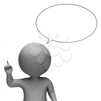 Speech Bubble Representing Talking Speak And Messages 3d Rendering