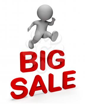 Big Sale Meaning Savings Clearance And Character 3d Rendering