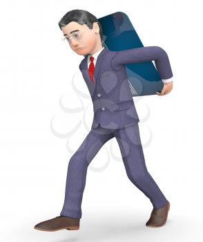 Credit Card Showing Business Person And Finances 3d Rendering