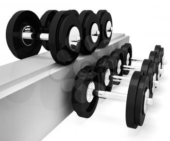 Exercise Gym Indicating Getting Fit And Gymnasium 3d Rendering