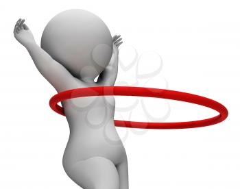 Hula Hoop Meaning Get Fit And Fitness 3d Rendering