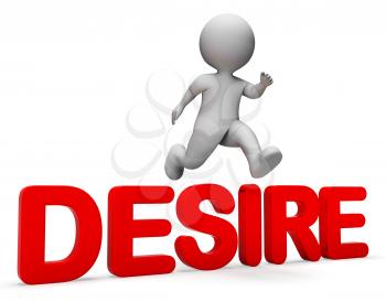 Attain Desire Representing Jump Achieve And Dream 3d Rendering