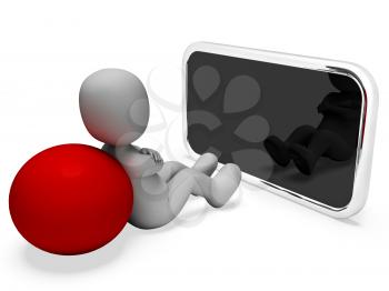 Smartphone Character Meaning World Wide Web And Website 3d Rendering