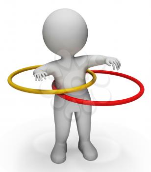 Hula Hoop Meaning Physical Activity And Gyms 3d Rendering