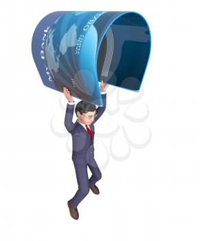 Credit Card Representing Business Person And Businessman 3d Rendering