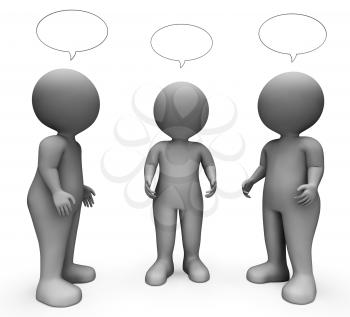 Speech Bubble Showing Copy Space And Contact 3d Rendering