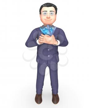 Credit Card Representing Business Person And Purchasing 3d Rendering