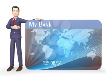 Credit Card Meaning Shopping Payment And Banking 3d Rendering