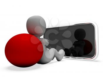 Online Smartphone Representing World Wide Web And Website 3d Rendering