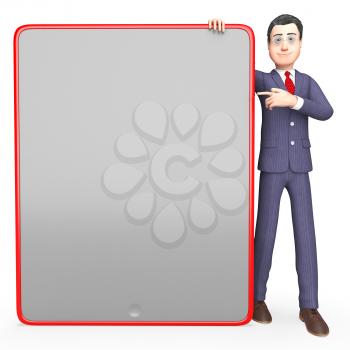 Character Blank Representing Business Person And Message 3d Rendering