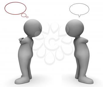 Speech Bubble Meaning Talk Network And Speaking 3d Rendering