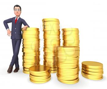 Finance Savings Meaning Business Person And Accounting 3d Rendering
