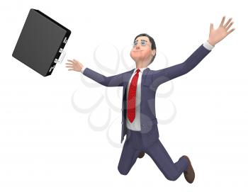 Character Falling Meaning Business Person And Render 3d Rendering