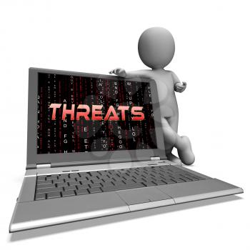 Cybersecurity Threats Cyber Crime Risk 3d Rendering Shows Criminal Data Breach Vulnerability And System Warning