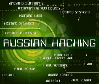 Russian Hacking Cyber Showing Election Data 3d Illustration