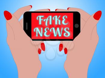Fake News On Mobile Phone In Hand 3d Illustration