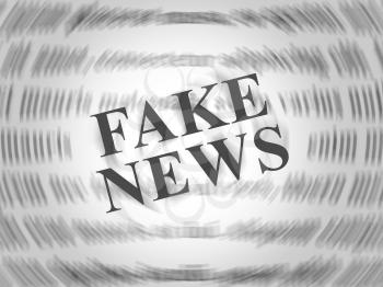 Fake News Words On Blurred Newspaper 3d Illustration