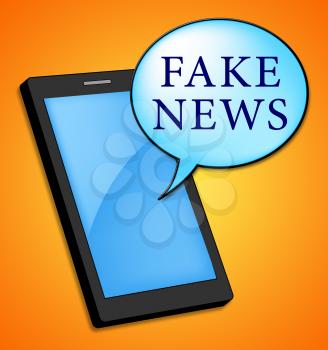 Mobile Phone Speech Bubble With Fake News 3d Illustration