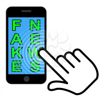 Fake News Message On Smart Phone Hand 3d Illustration