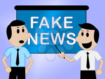 Fake News Discussion Between Two Men 3d Illustration