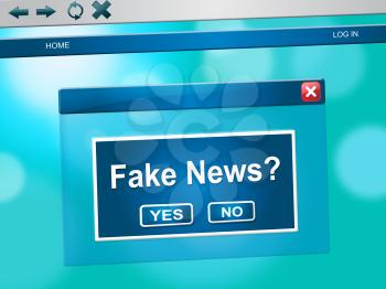 Fake News Decision Yes Or No 3d Illustration