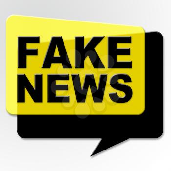 Fake News Yellow And Black Speech Bubble 3d Illustration