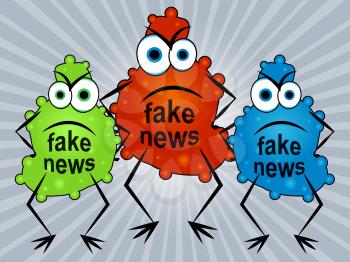 Fake News Ugly And Angry Characters 3d Illustration