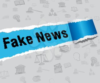 Torn Paper Showing Fake News Words 3d Illustration